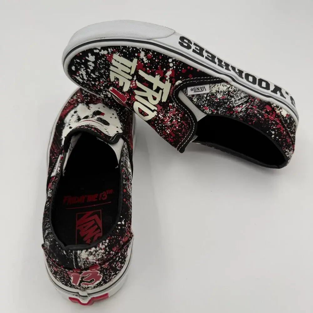 VANS x Friday The 13th Slip-On Jason Voorhees 6.5 Men 8 Women Glow in The Dark - Picture 6 of 12